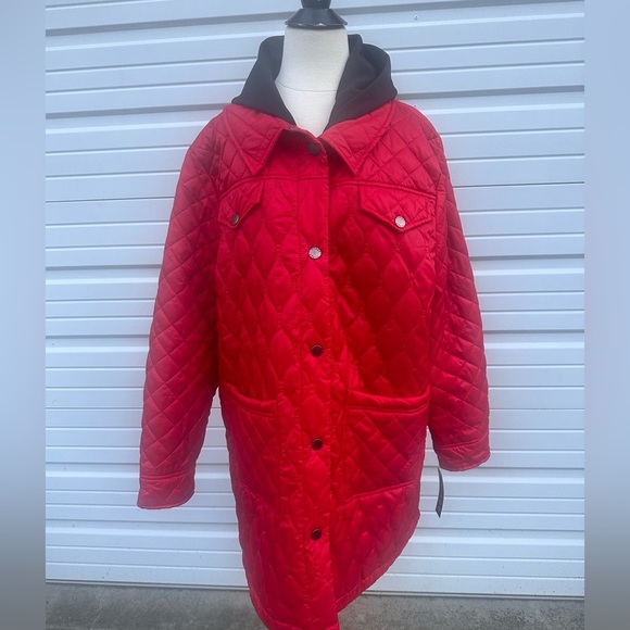 Nuage Women's Quilted Puffer Coat in Red size L - Picture 6 of 8